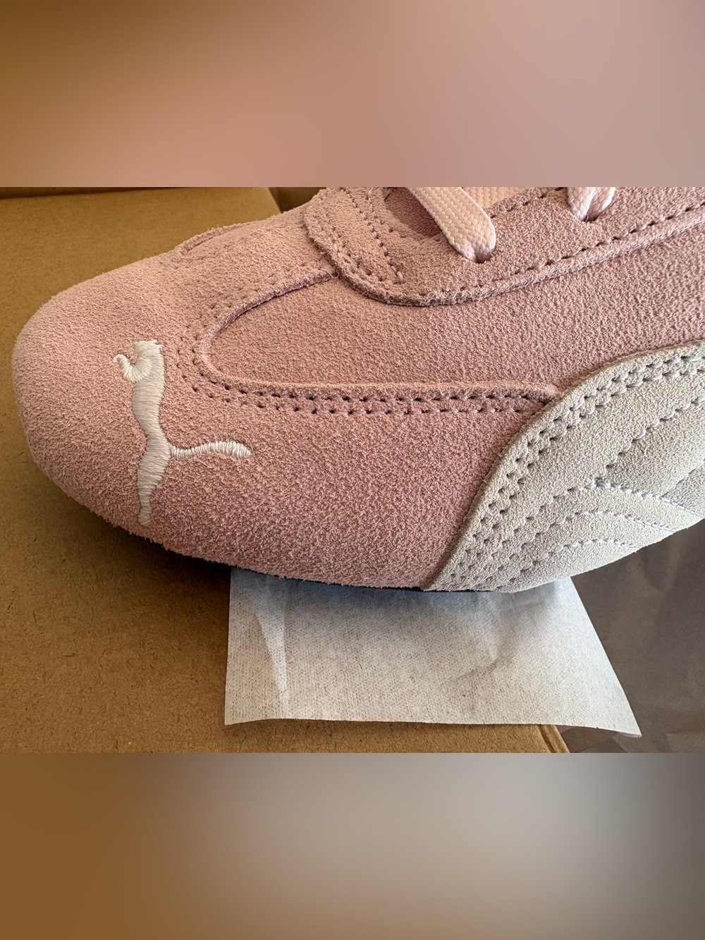 PUMA Speedcat OG Pink Suede Low-Profile Sneakers - Picture 7 of 8